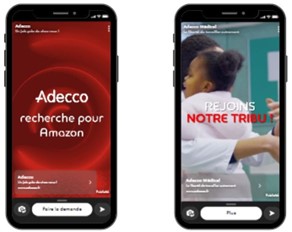 publicités snapchat - Adecco