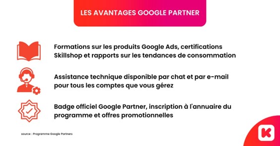 avantages google partner