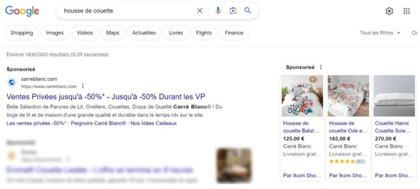 google ads annonces shopping